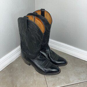Sold - Lucchese 2000 Black T3094.R4 Cowboy Western Boots Size US Mens 11 EE